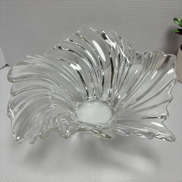 MIKASA BELE EPOCHE Swirl, Contemporary Style Art Glass, Large Centerpiece Bowl - Picture 1 of 4